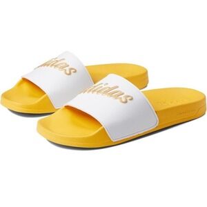 Adidas Adilette Shower Womens Shoes Size 11 Color: White/Gold Metallic/Bold Gold